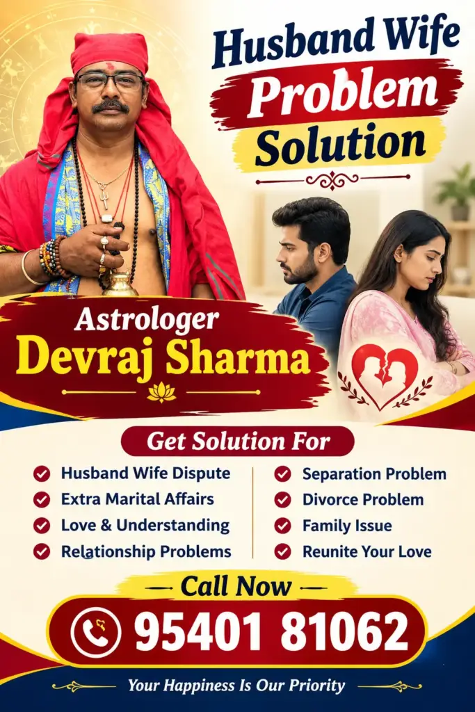 Pandit Devraj Sharma, husband wife problem solution specialist, astrological guidance for relationship harmony and trust